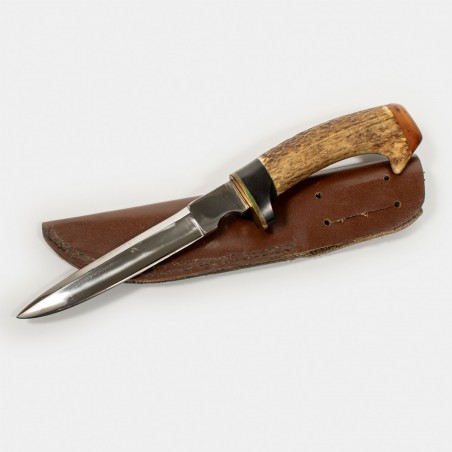 SD014 Couteau de Chasse Artisanal avec Manche en Corne