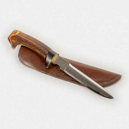 SD014 Couteau de Chasse Artisanal avec Manche en Corne