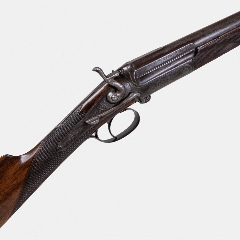 A1726 Fusil mono-coup E. Woods, London Cal. 20 x 70