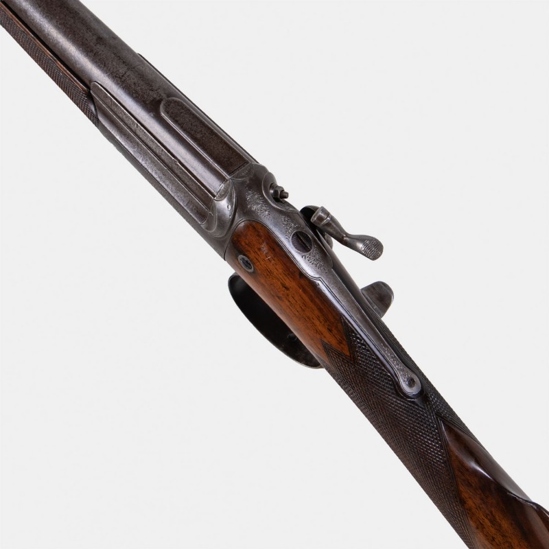 A1726 Fusil mono-coup E. Woods, London Cal. 20 x 70