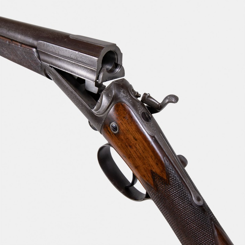 A1726 Fusil mono-coup E. Woods, London Cal. 20 x 70
