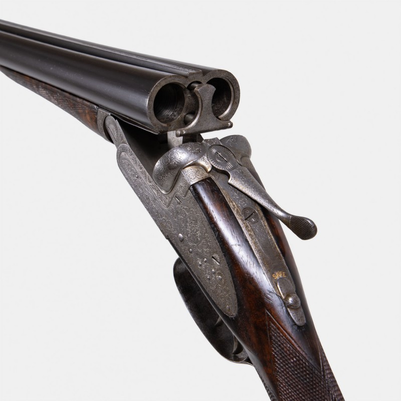 A1739 Fusil à platines G. Gibbs 1895 Cal. 12 x 65