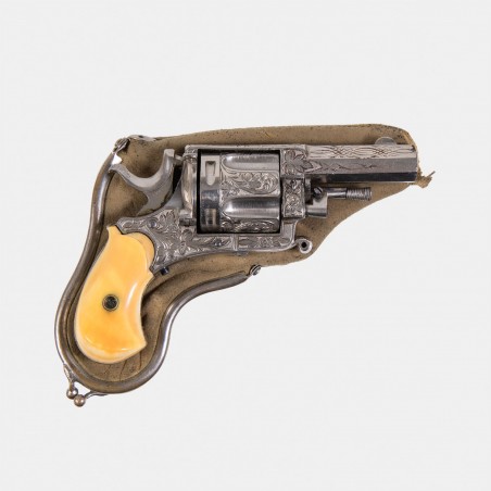 A1508B Beau Petit Révolver Gravé Belge Cal. 320