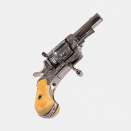 A1508B Beau Petit Révolver Gravé Belge Cal. 320