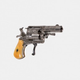 A1508B Beau Petit Révolver Gravé Belge Cal. 320