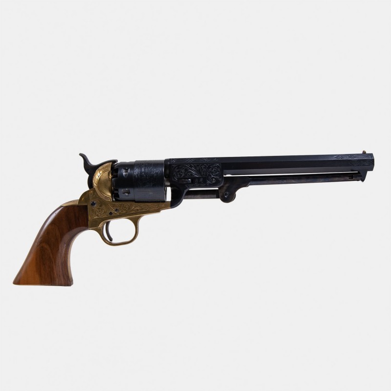 A1811 Revolver Pietta 1851 Navy Gravé Cal. .44 en Coffret