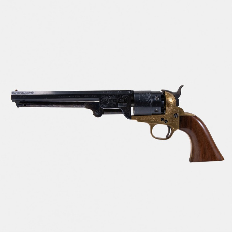 A1811 Revolver Pietta 1851 Navy Gravé Cal. .44 en Coffret
