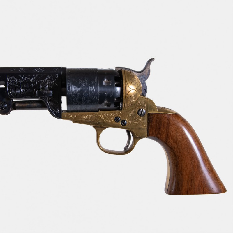 A1811 Revolver Pietta 1851 Navy Gravé Cal. .44 en Coffret